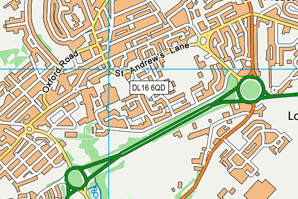 DL16 6QD map - OS VectorMap District (Ordnance Survey)