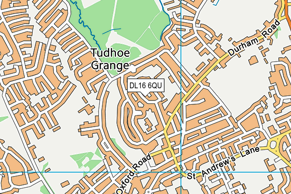 DL16 6QU map - OS VectorMap District (Ordnance Survey)