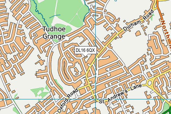 DL16 6QX map - OS VectorMap District (Ordnance Survey)