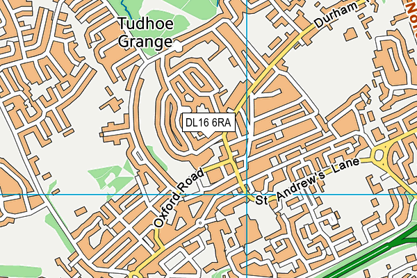 DL16 6RA map - OS VectorMap District (Ordnance Survey)