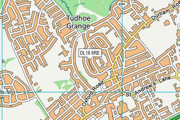 DL16 6RE map - OS VectorMap District (Ordnance Survey)