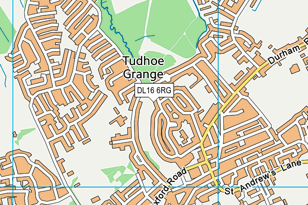 DL16 6RG map - OS VectorMap District (Ordnance Survey)