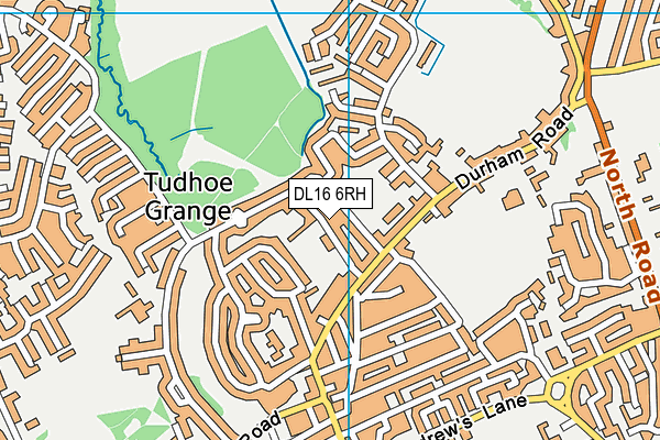 DL16 6RH map - OS VectorMap District (Ordnance Survey)