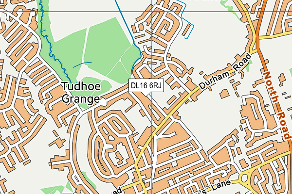 DL16 6RJ map - OS VectorMap District (Ordnance Survey)