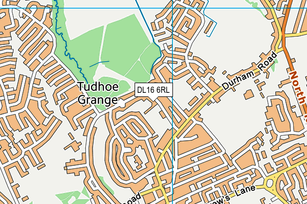 DL16 6RL map - OS VectorMap District (Ordnance Survey)