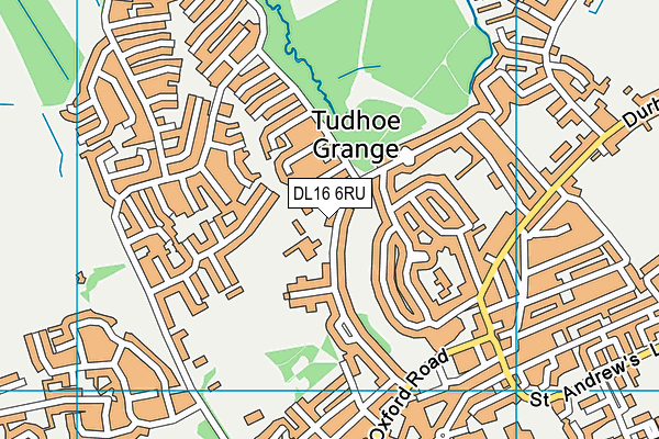 Oxclose Nursery School map (DL16 6RU) - OS VectorMap District (Ordnance Survey)