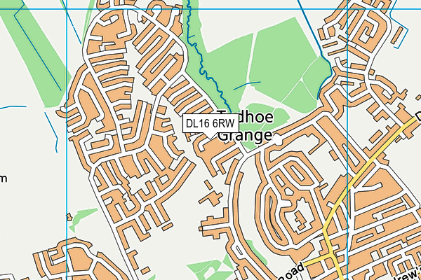 DL16 6RW map - OS VectorMap District (Ordnance Survey)
