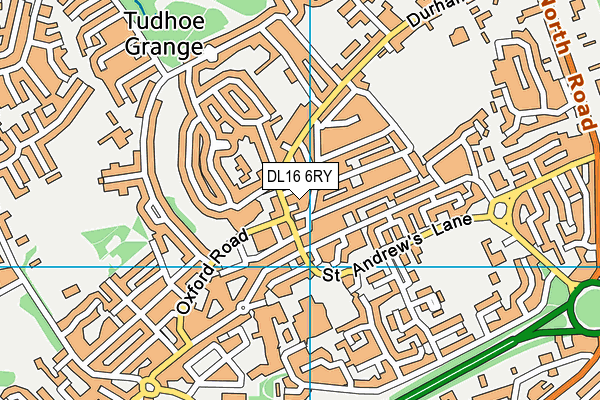 DL16 6RY map - OS VectorMap District (Ordnance Survey)