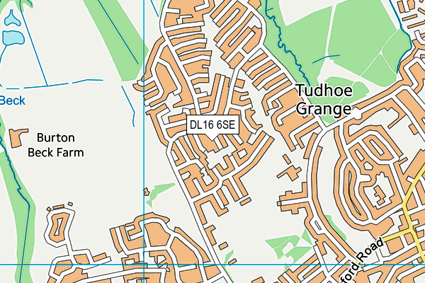 DL16 6SE map - OS VectorMap District (Ordnance Survey)