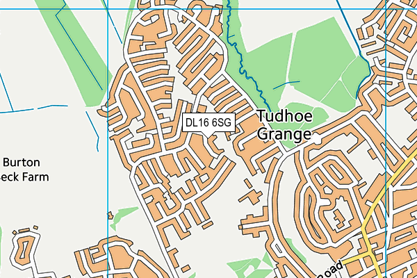 DL16 6SG map - OS VectorMap District (Ordnance Survey)