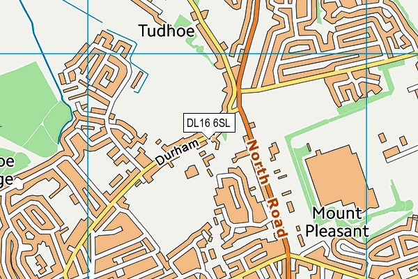 St Charles' Catholic Primary School, Tudhoe map (DL16 6SL) - OS VectorMap District (Ordnance Survey)