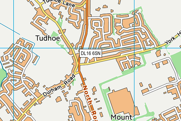 DL16 6SN map - OS VectorMap District (Ordnance Survey)