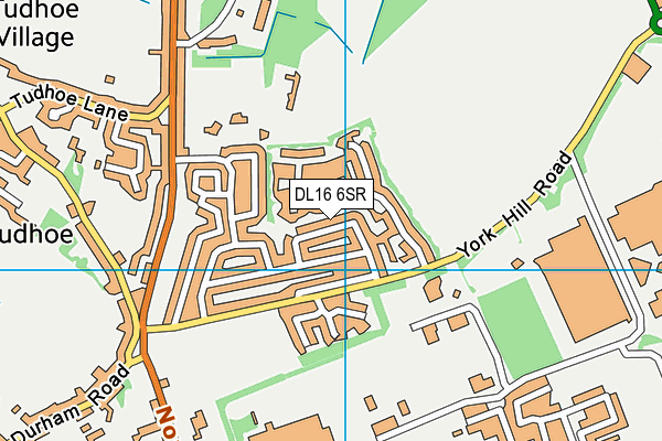 DL16 6SR map - OS VectorMap District (Ordnance Survey)