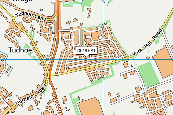 DL16 6ST map - OS VectorMap District (Ordnance Survey)