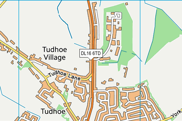 DL16 6TD map - OS VectorMap District (Ordnance Survey)