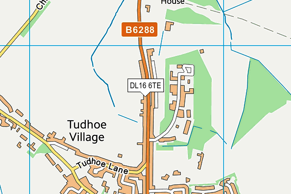 DL16 6TE map - OS VectorMap District (Ordnance Survey)
