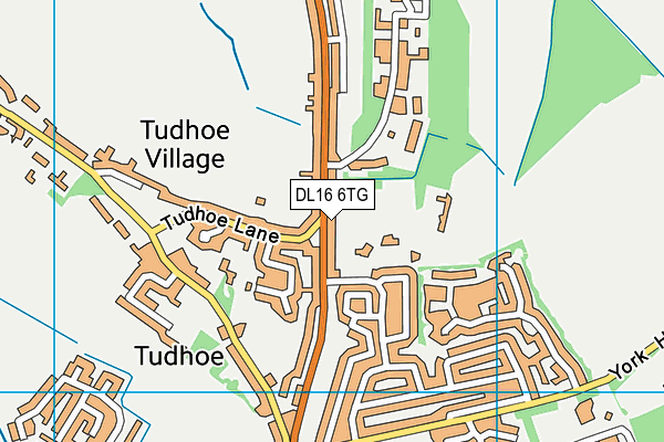 DL16 6TG map - OS VectorMap District (Ordnance Survey)