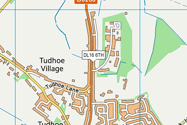 DL16 6TH map - OS VectorMap District (Ordnance Survey)