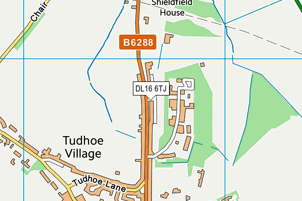 DL16 6TJ map - OS VectorMap District (Ordnance Survey)