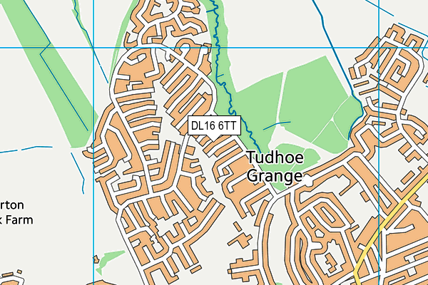 DL16 6TT map - OS VectorMap District (Ordnance Survey)