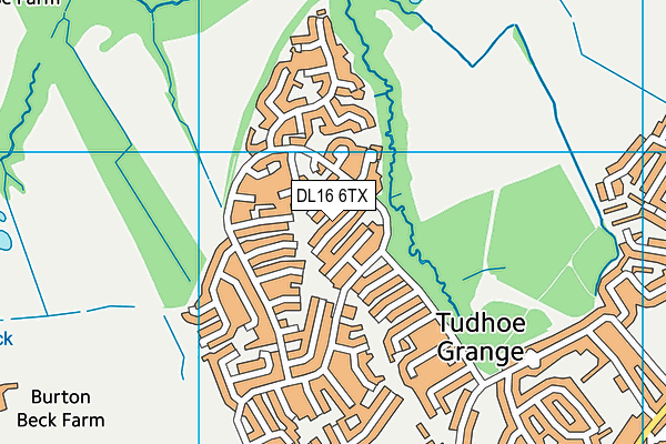 DL16 6TX map - OS VectorMap District (Ordnance Survey)