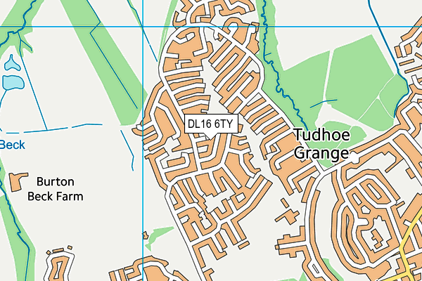 DL16 6TY map - OS VectorMap District (Ordnance Survey)