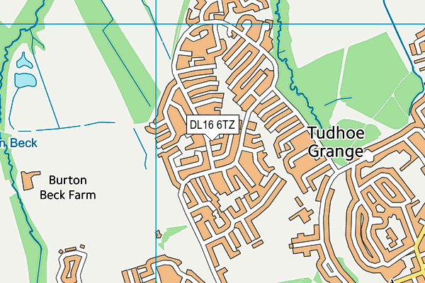 DL16 6TZ map - OS VectorMap District (Ordnance Survey)