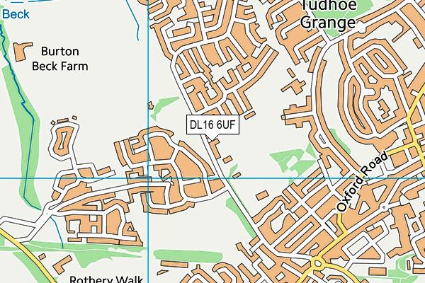 DL16 6UF map - OS VectorMap District (Ordnance Survey)