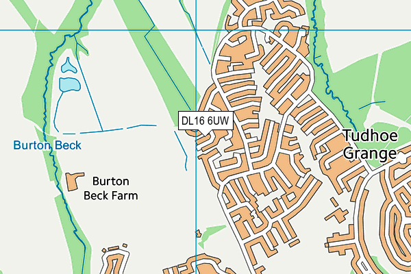 DL16 6UW map - OS VectorMap District (Ordnance Survey)