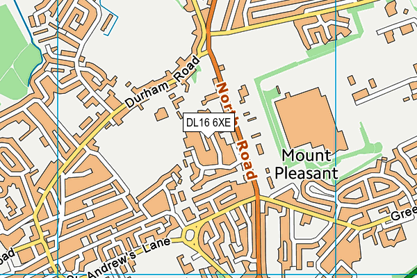 DL16 6XE map - OS VectorMap District (Ordnance Survey)