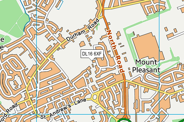 DL16 6XF map - OS VectorMap District (Ordnance Survey)