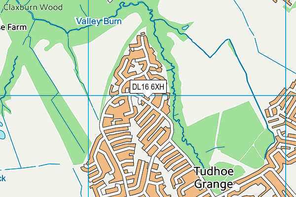 DL16 6XH map - OS VectorMap District (Ordnance Survey)