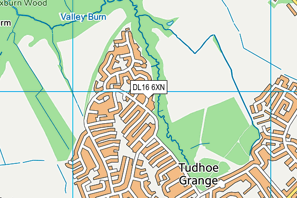 DL16 6XN map - OS VectorMap District (Ordnance Survey)