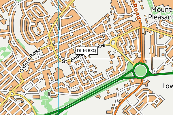DL16 6XQ map - OS VectorMap District (Ordnance Survey)