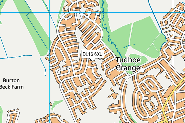 DL16 6XU map - OS VectorMap District (Ordnance Survey)