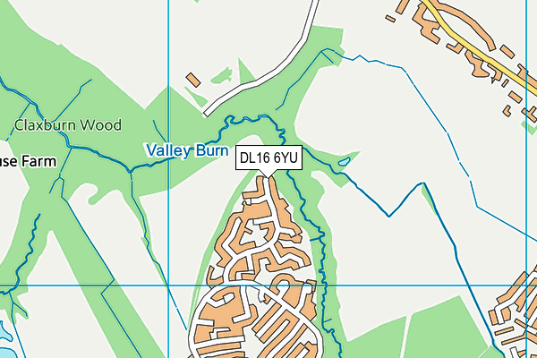 DL16 6YU map - OS VectorMap District (Ordnance Survey)