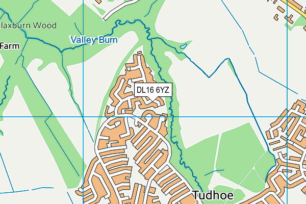 DL16 6YZ map - OS VectorMap District (Ordnance Survey)