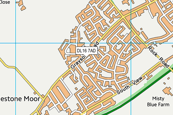 DL16 7AD map - OS VectorMap District (Ordnance Survey)