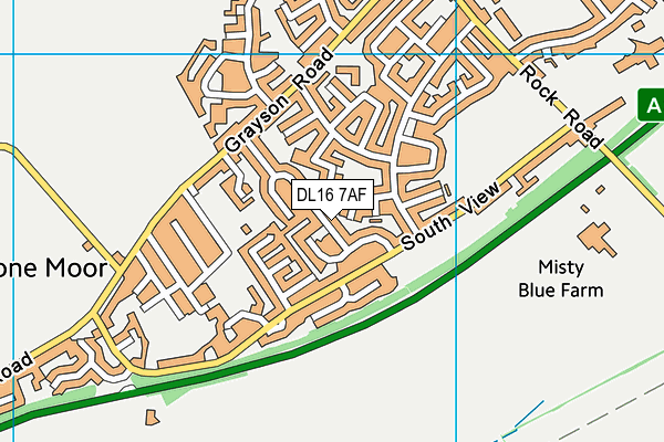 DL16 7AF map - OS VectorMap District (Ordnance Survey)