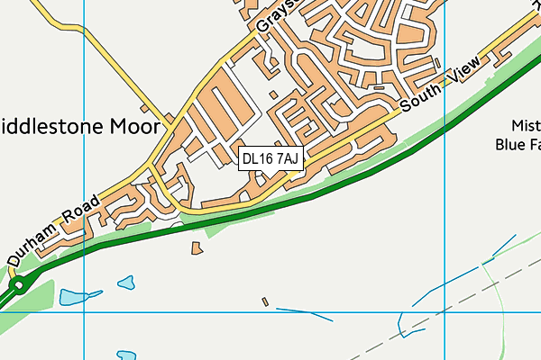 DL16 7AJ map - OS VectorMap District (Ordnance Survey)