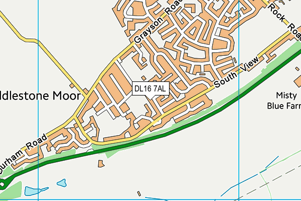 DL16 7AL map - OS VectorMap District (Ordnance Survey)