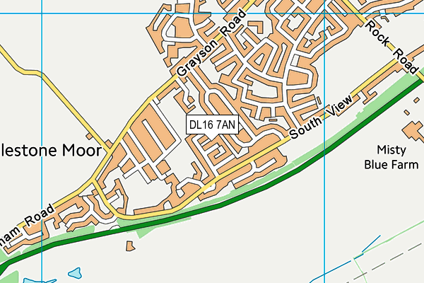 DL16 7AN map - OS VectorMap District (Ordnance Survey)