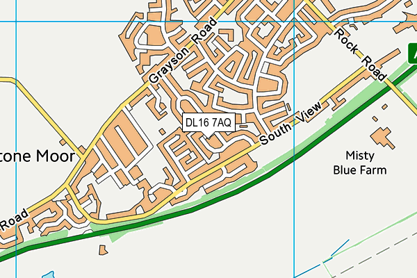 DL16 7AQ map - OS VectorMap District (Ordnance Survey)