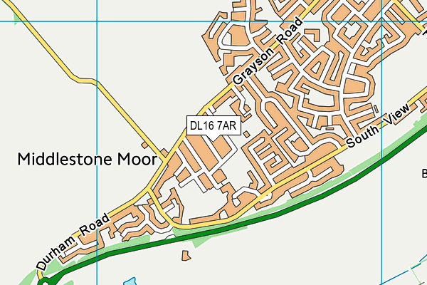 DL16 7AR map - OS VectorMap District (Ordnance Survey)