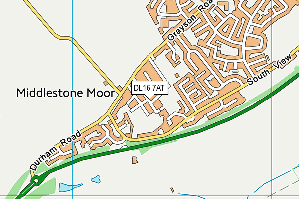 Middlestone Moor Football Pitch (Closed) map (DL16 7AT) - OS VectorMap District (Ordnance Survey)