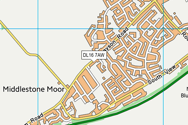 DL16 7AW map - OS VectorMap District (Ordnance Survey)