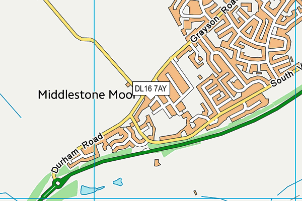 DL16 7AY map - OS VectorMap District (Ordnance Survey)