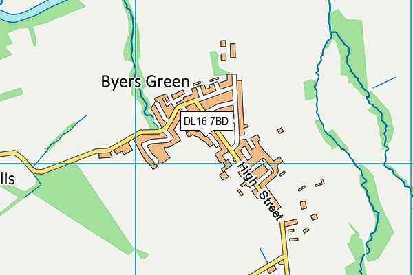 DL16 7BD map - OS VectorMap District (Ordnance Survey)