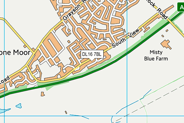 DL16 7BL map - OS VectorMap District (Ordnance Survey)