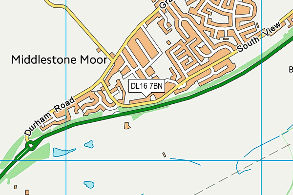 DL16 7BN map - OS VectorMap District (Ordnance Survey)
